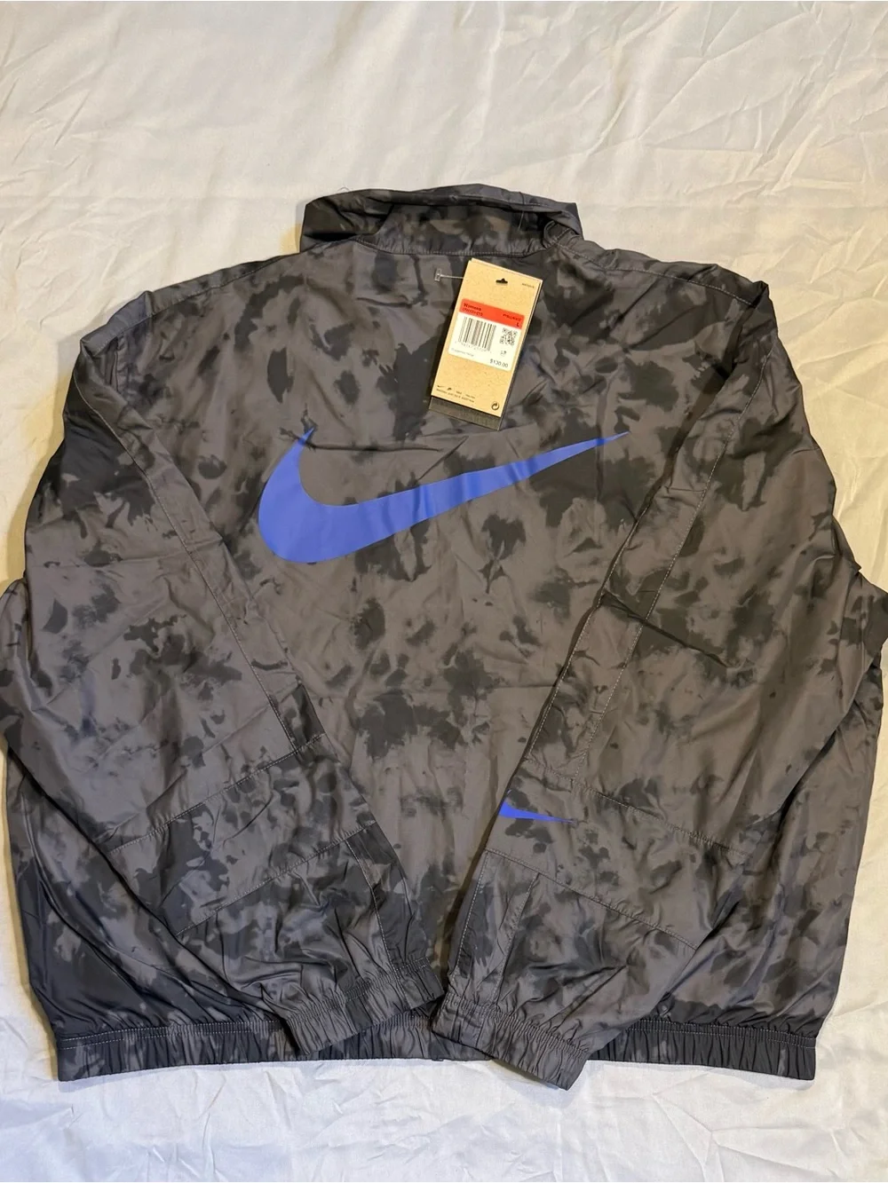 Nike Black Camo Jacket with Blue Trim